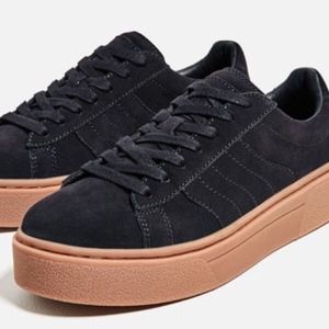 Zara Leather Sneakers w/Chunky Sole